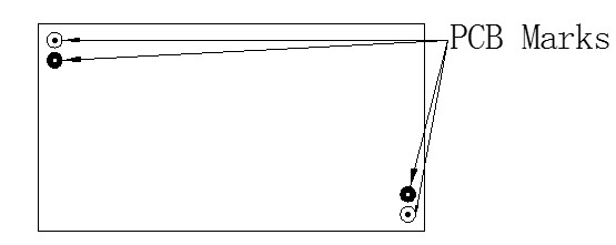 在有貼片的PCB板上，為提高貼片元件的貼裝的準(zhǔn)確性，一般要求在貼片層對(duì)角端放置兩個(gè)校正標(biāo)記(MarkS)點(diǎn)